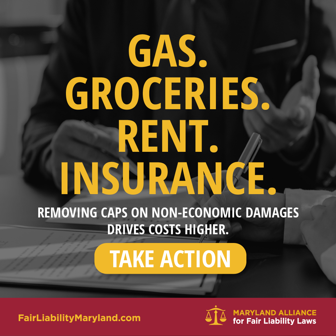 Maryland Alliance for Fair Liability Laws Facebook ad: Vote NO on House Bill 476 and Senate Bill 474.