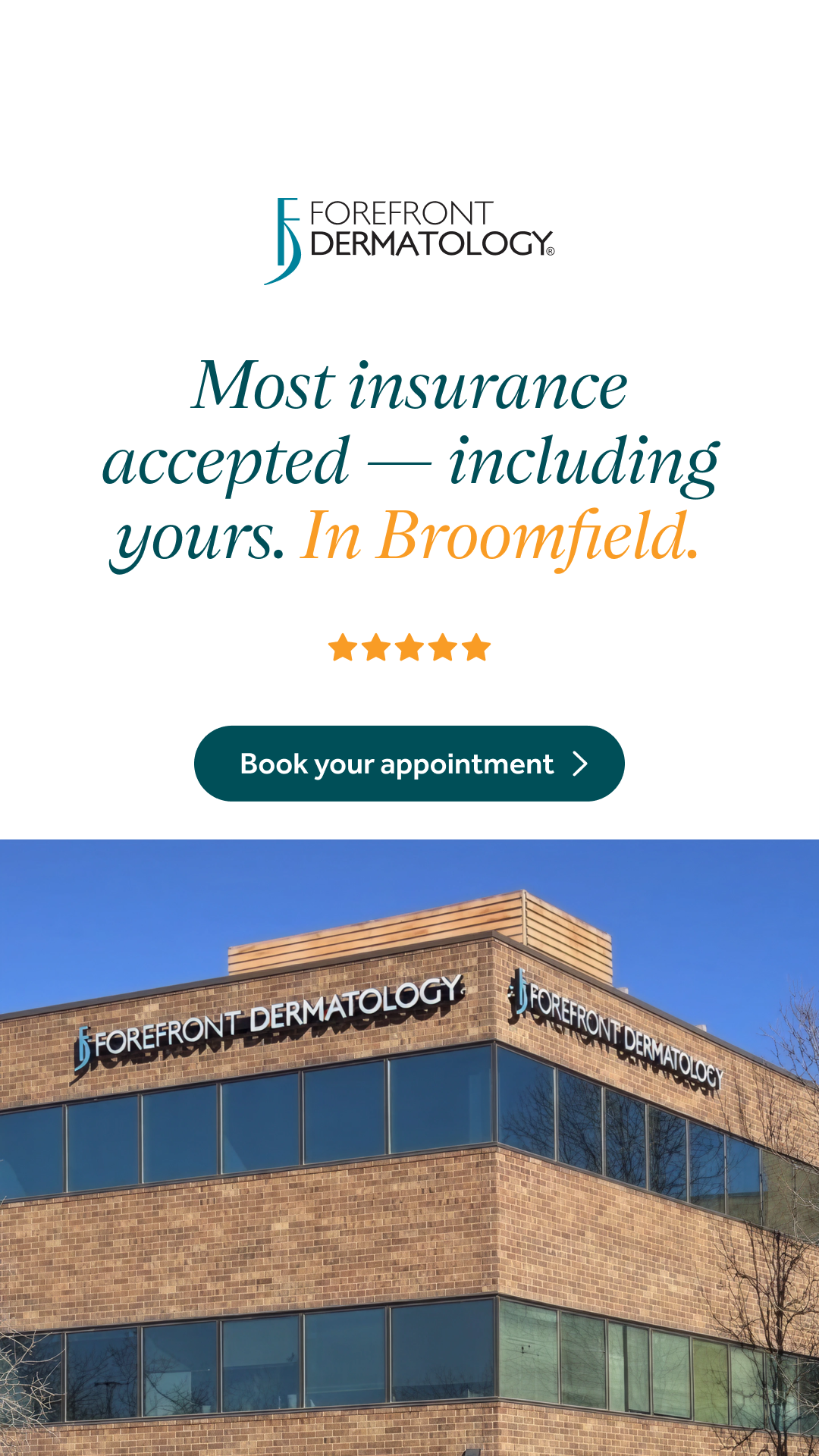 Forefront Dermatology Broomfield, CO Facebook ad from Jun 15, 2026