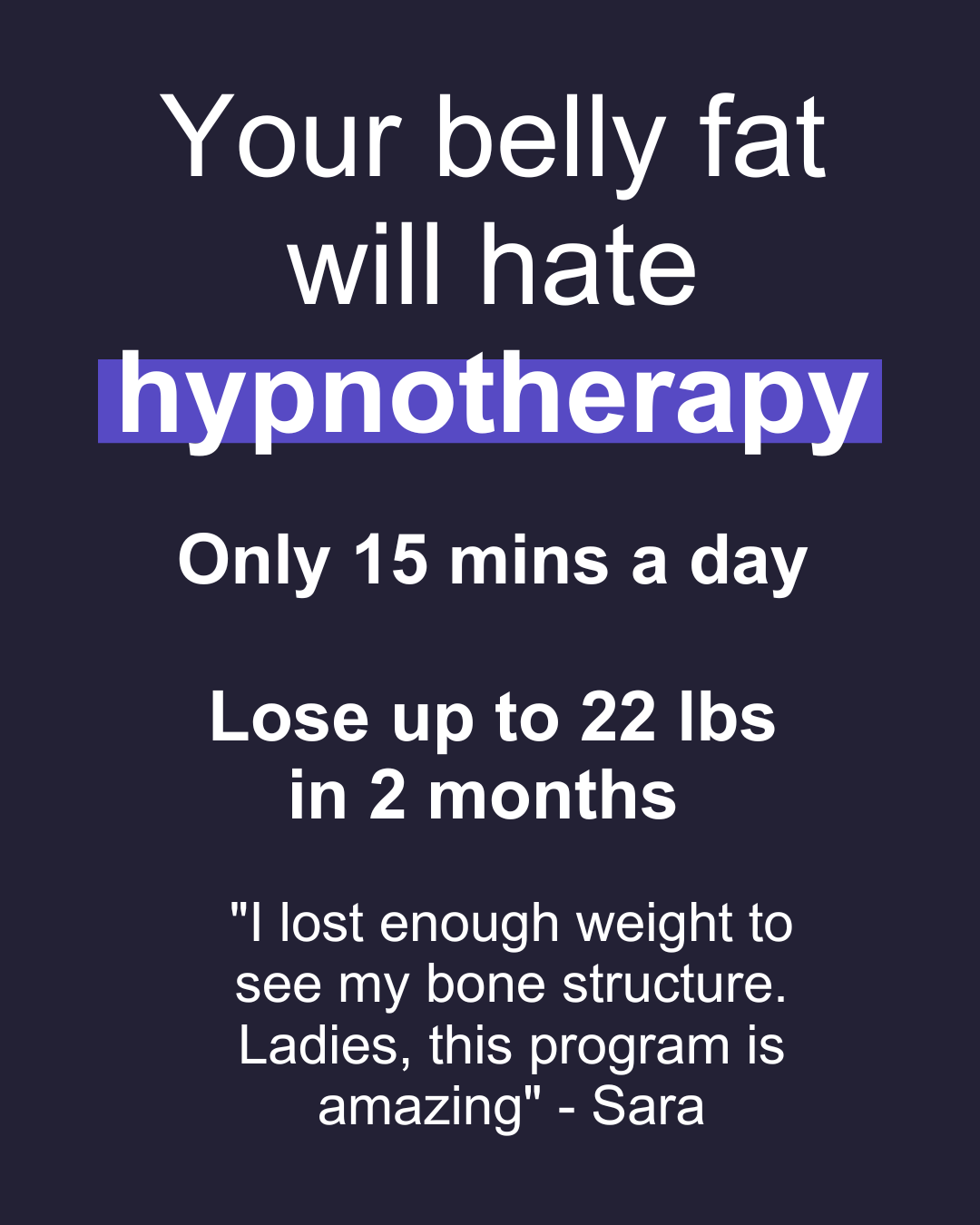 Hypnotherapist - Dr. Mary Patnaude Facebook ad