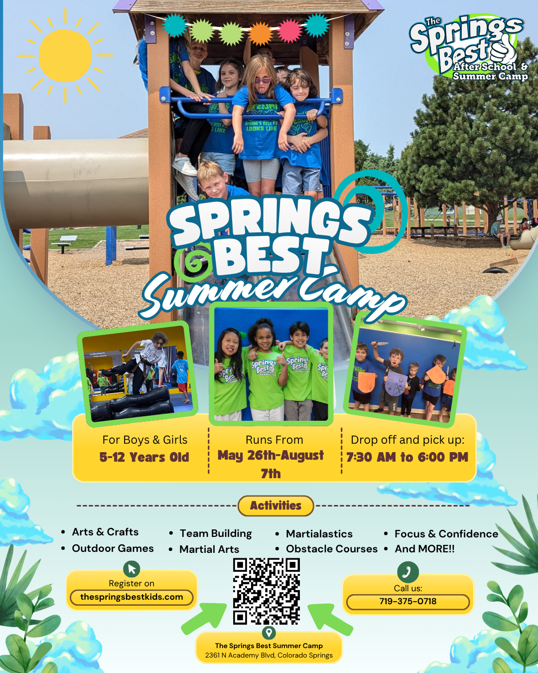 CFMAF Martial Arts & Fitness Facebook ad: It's Heating Up at The Springs Best Summer Camp!