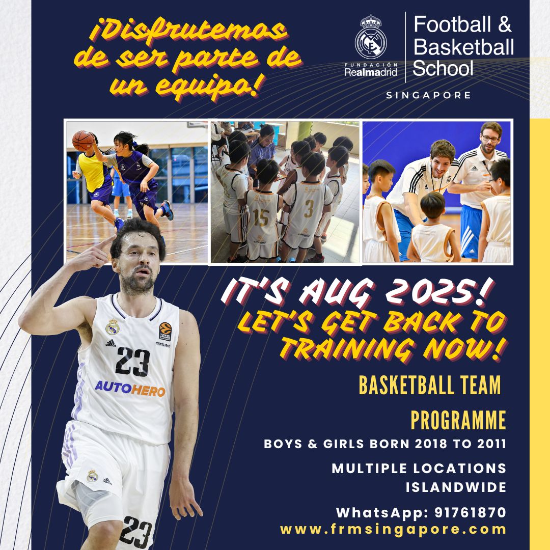 Real Madrid Foundation Basketball School Singapore Facebook ad
