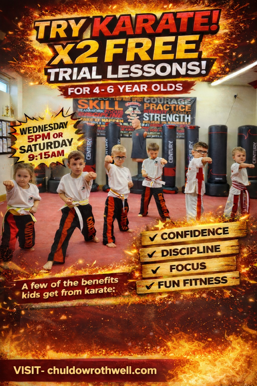 Chuldow Martial Arts - Rothwell Facebook ad: Book a free trial today!