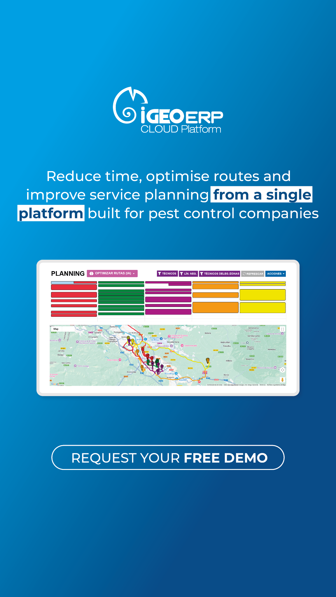 IGEO ERP Cloud Platform Facebook ad: Take your pest management business to the next…