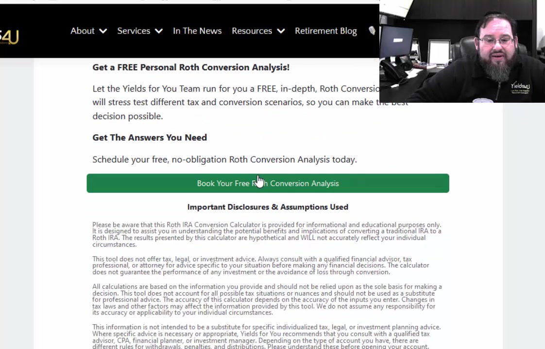 Yields for You Facebook ad: Considering a Roth conversion but unsure about the…