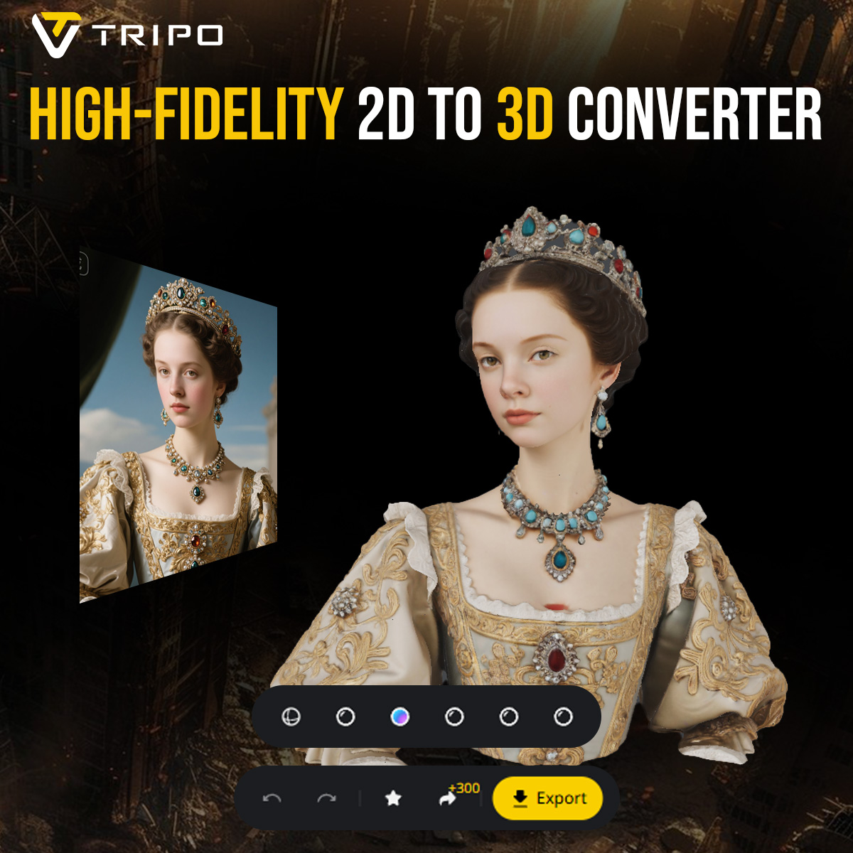 Tripo Facebook ad: 50% OFF All Pro Plans, Use Code: TRIPOBEST