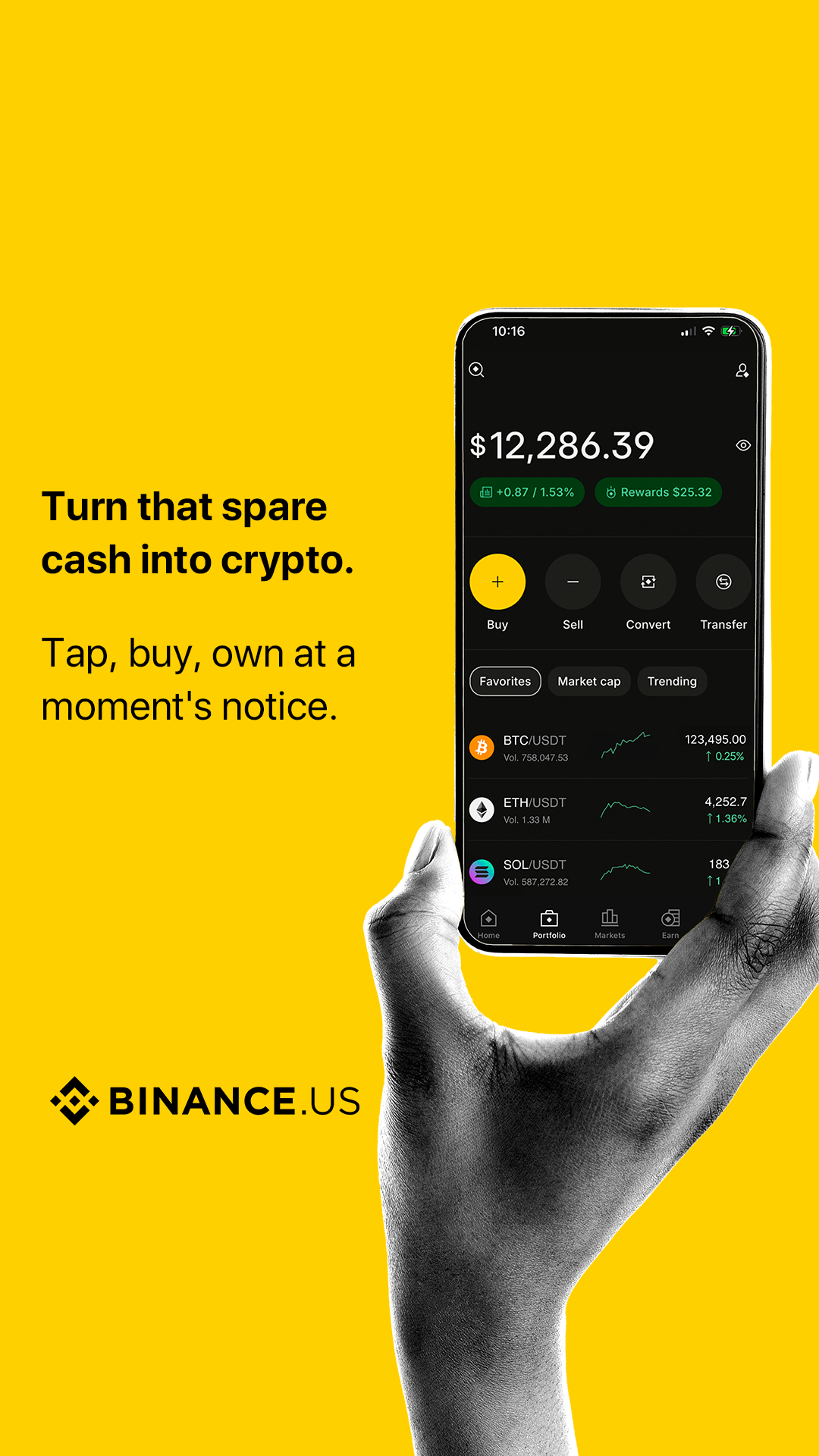 Binance.US Facebook ad