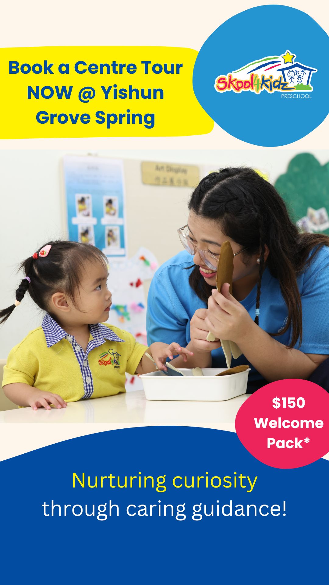 Skool4Kidz Preschools Facebook ad from Nov 11, 2025
