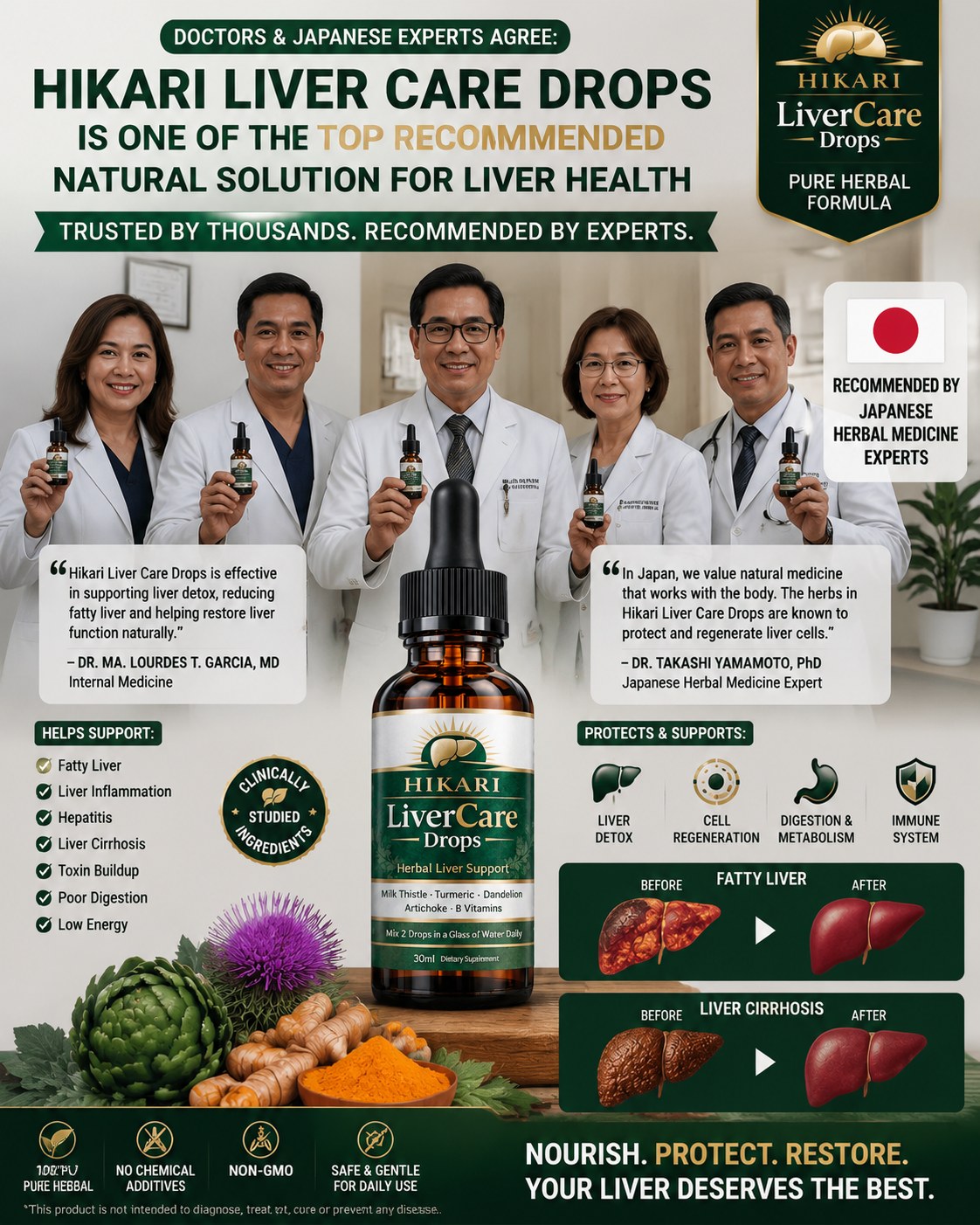 Hikari LiverCare Drops Facebook ad: One of the top doctor-recommended solutions in Japan…