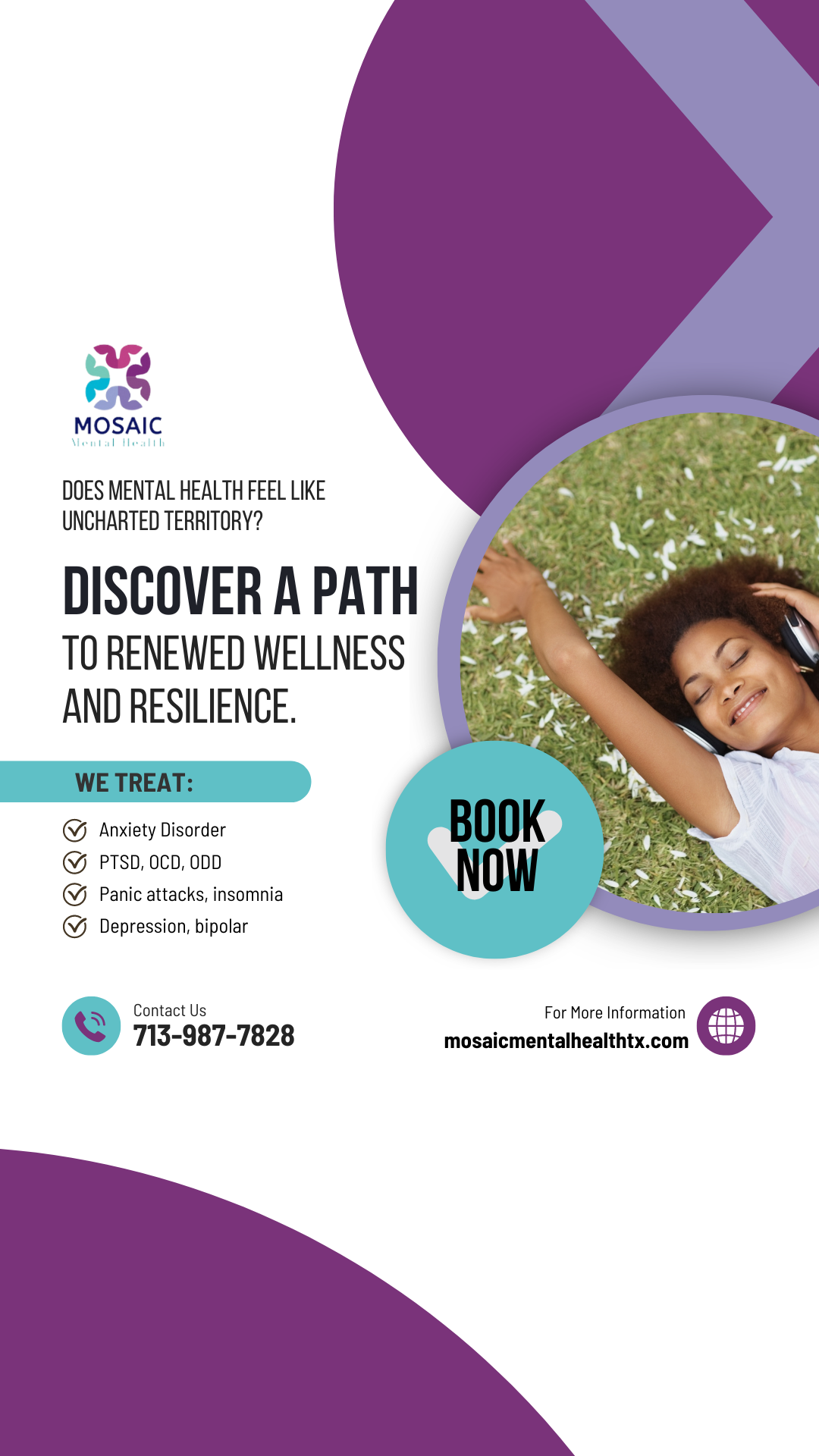 Mosaic Mental Health and Wellness Facebook ad