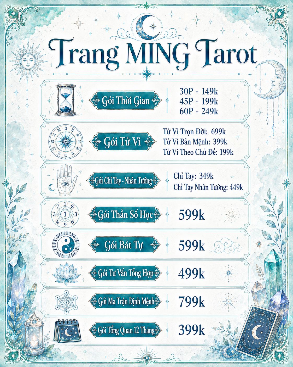 Trang MING - Tarot Tử Vi Chỉ Tay Thần Số Học Facebook ad: 𝐓𝐑𝐀𝐍𝐆 𝐌𝐈𝐍𝐆 𝐓𝐀𝐑𝐎𝐓, GIẢI MÃ TÌNH YÊU •…