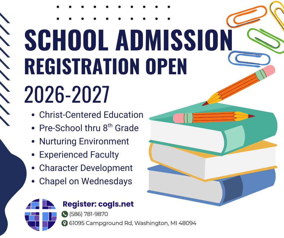 Cross of Glory Lutheran School Facebook ad: Registration is open for the 2026-2027 school year.