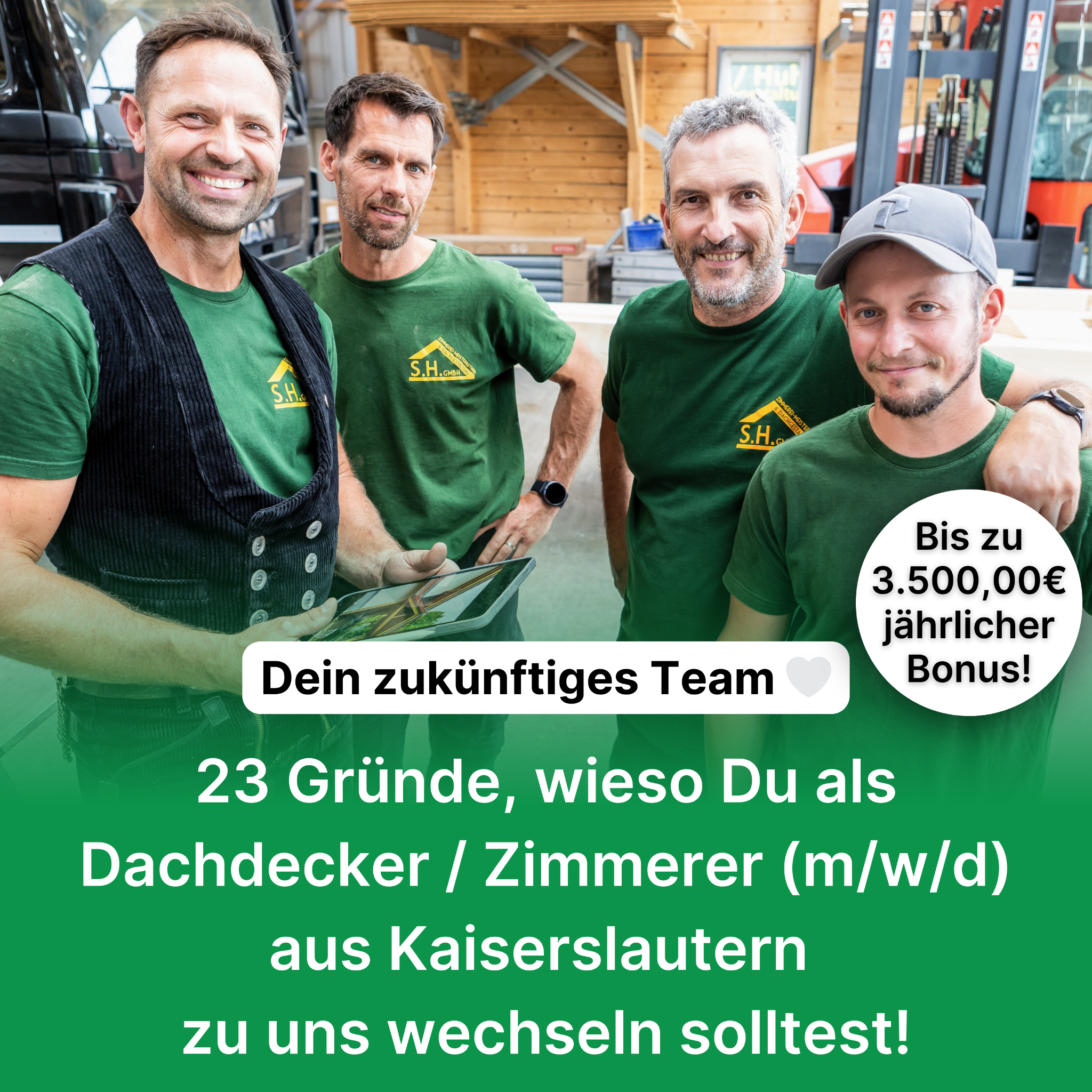 Candidate Flow Dachdecker Jobs Facebook ad: Du möchtest ein unwiderstehliches Job-Angebot?