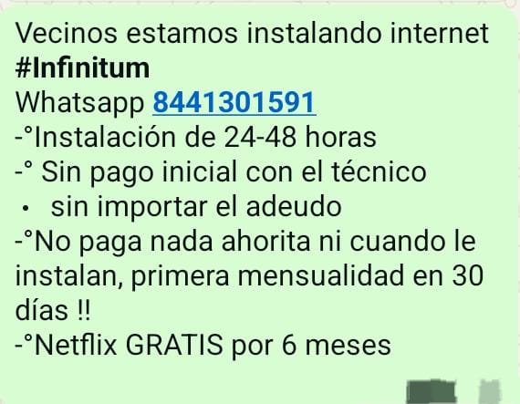 REDES De internet Facebook ad: SIN IMPORTAR ADEUDO