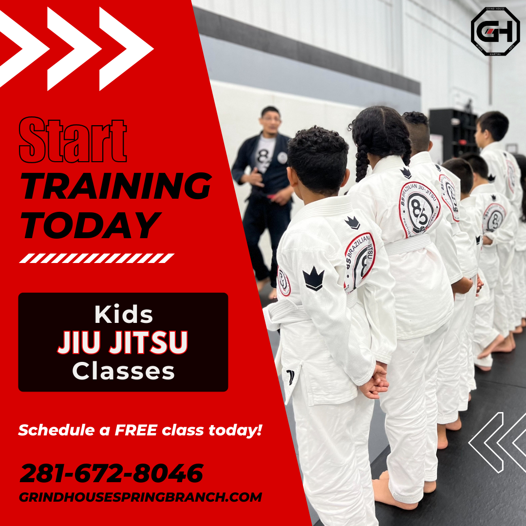 85 BJJ & Grind House Spring Branch Facebook ad: Energy Meets Discipline Here - FREE CLASS