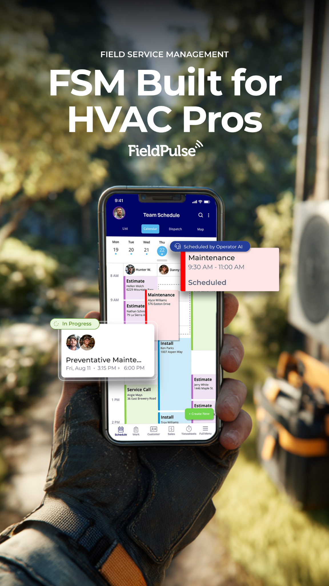 FieldPulse Facebook ad: Grow Your HVAC Business With Ease