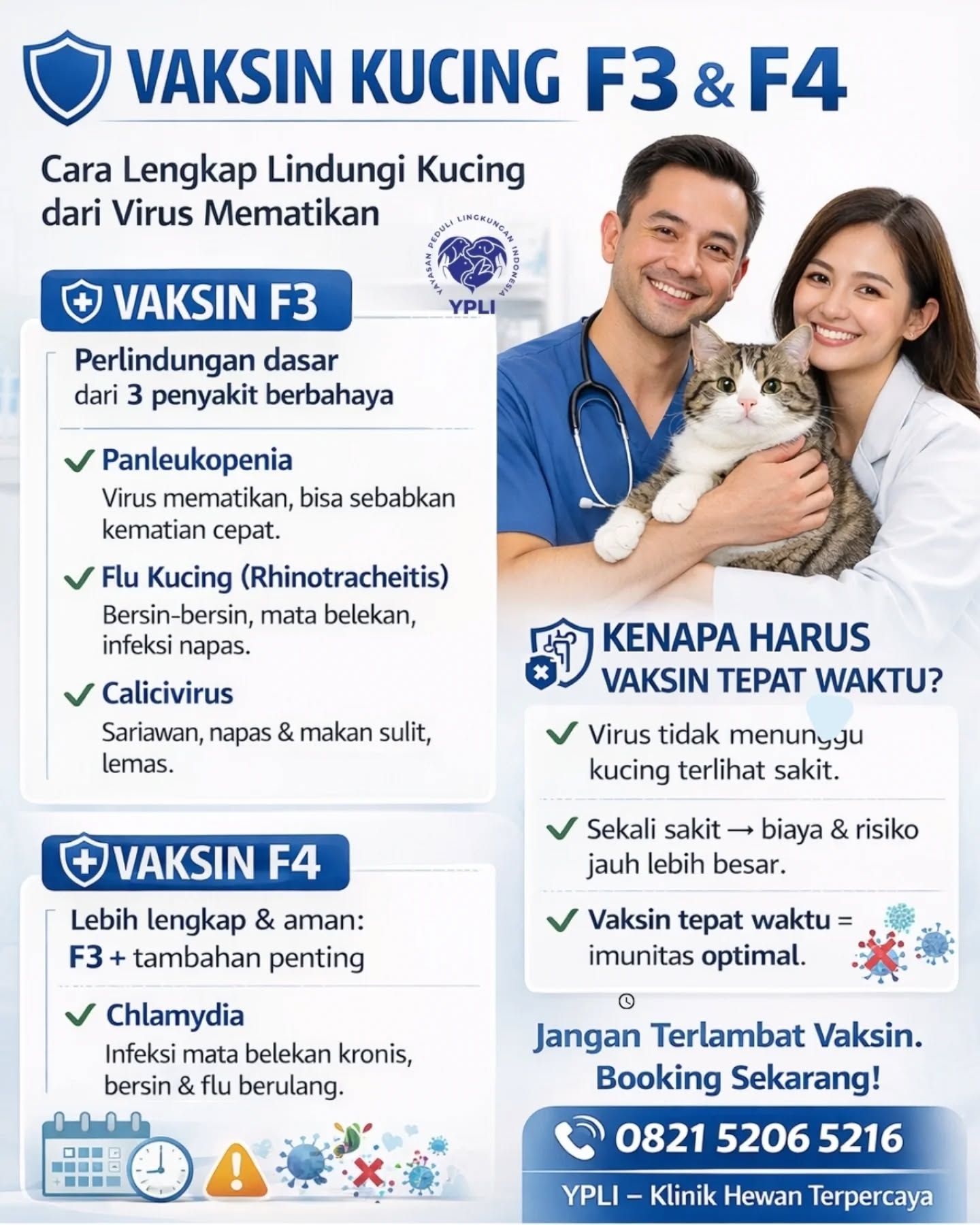 yayasan_ypli Facebook ad: VAKSIN KUCING F3 & F4 DI YPLI