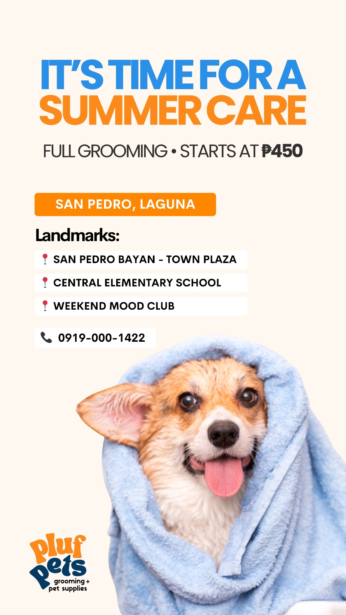 Pluf Pets Facebook ad from Mar 23, 2026