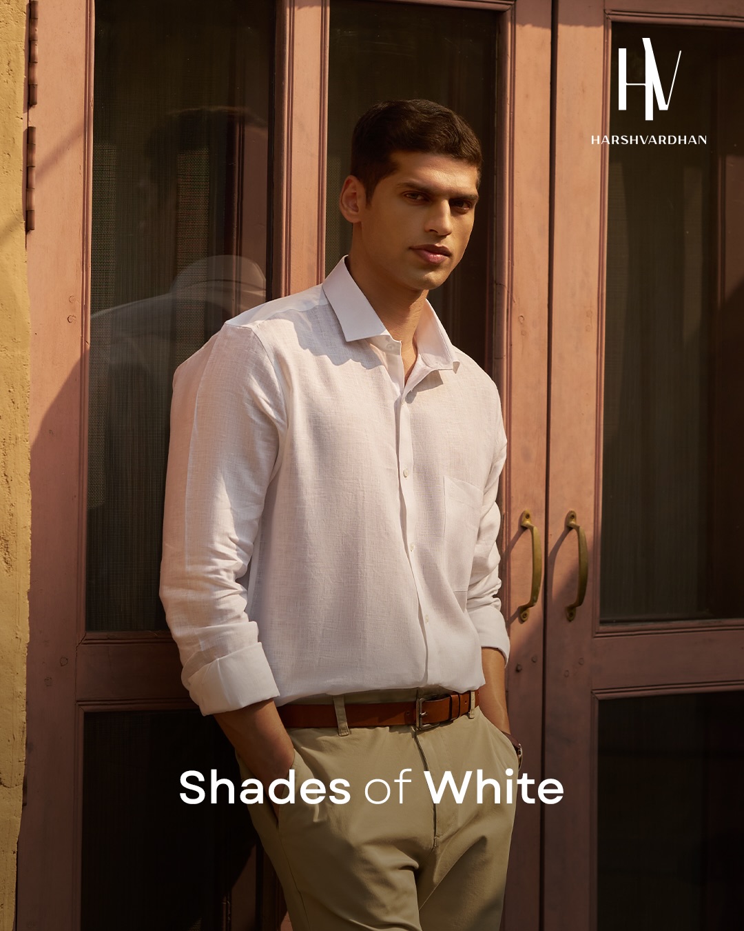 HV Luxury Clothing Facebook ad: Crisp whites. Easy linen.