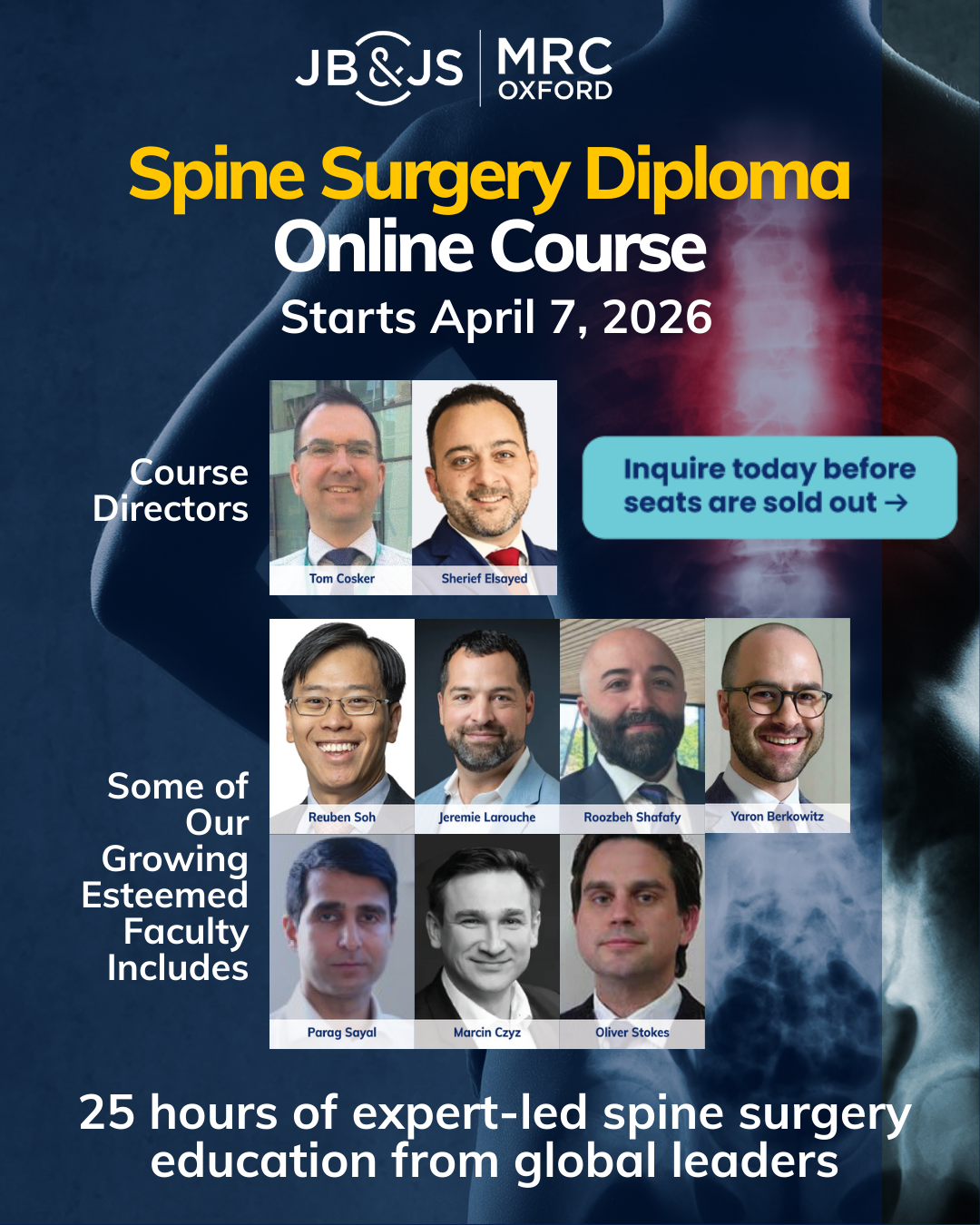 The Journal of Bone & Joint Surgery (JBJS) Facebook ad: Brought to you by MRC Oxford & JBJS, with 700+…