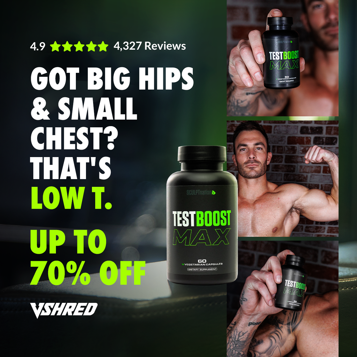 V Shred Nutrition Facebook ad
