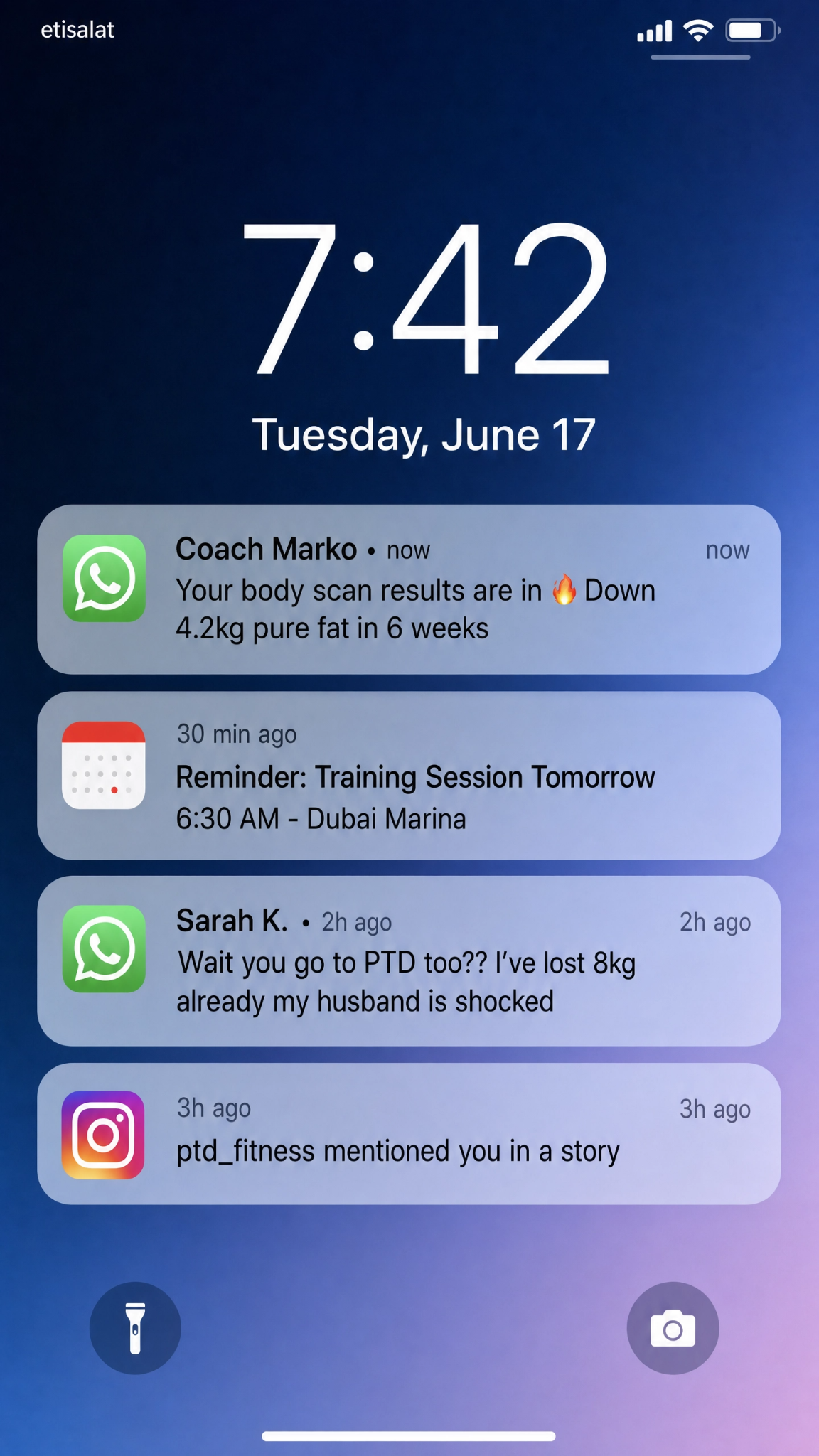 PTD Fitness UAE Facebook ad