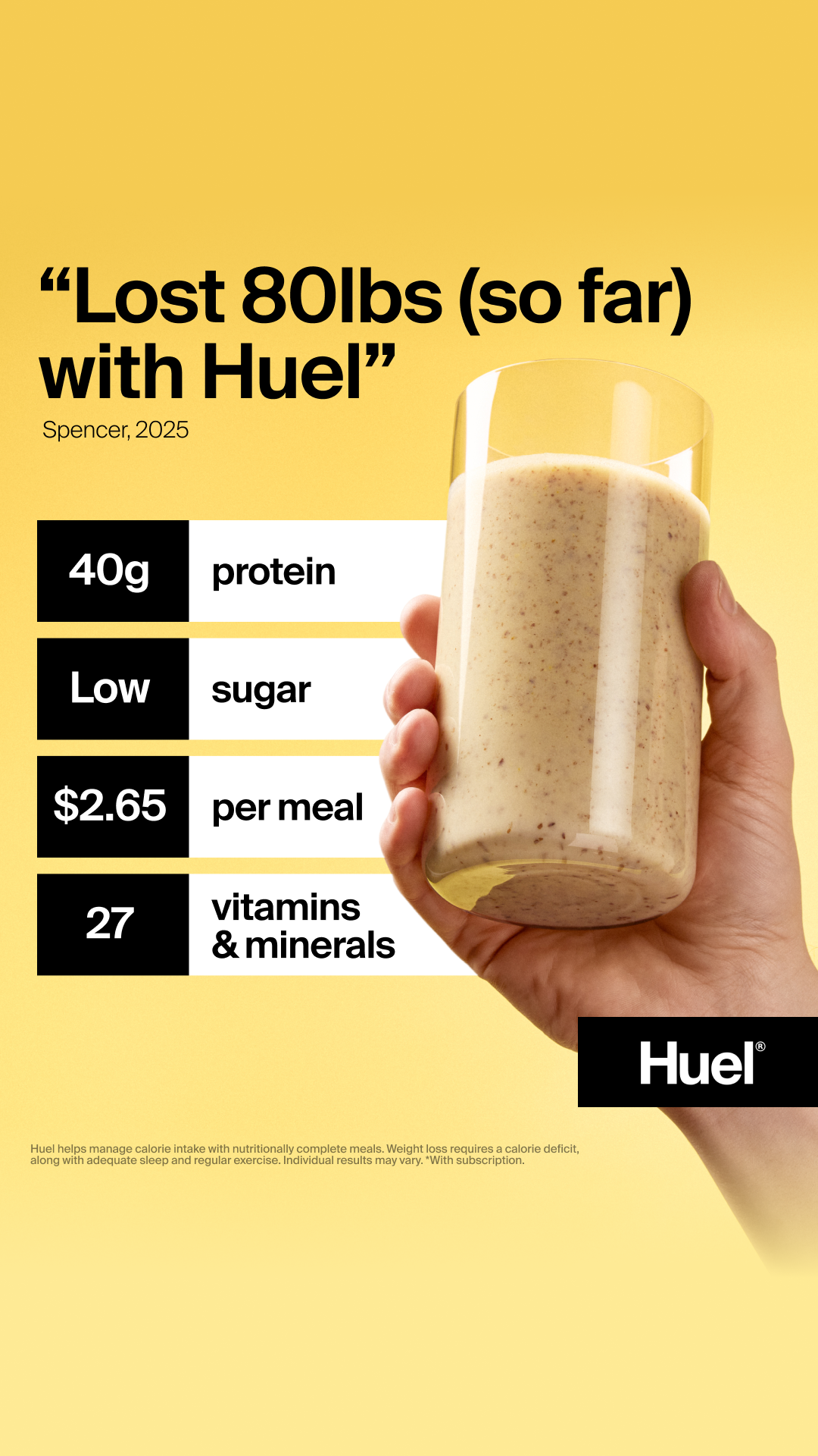 Huel Facebook ad