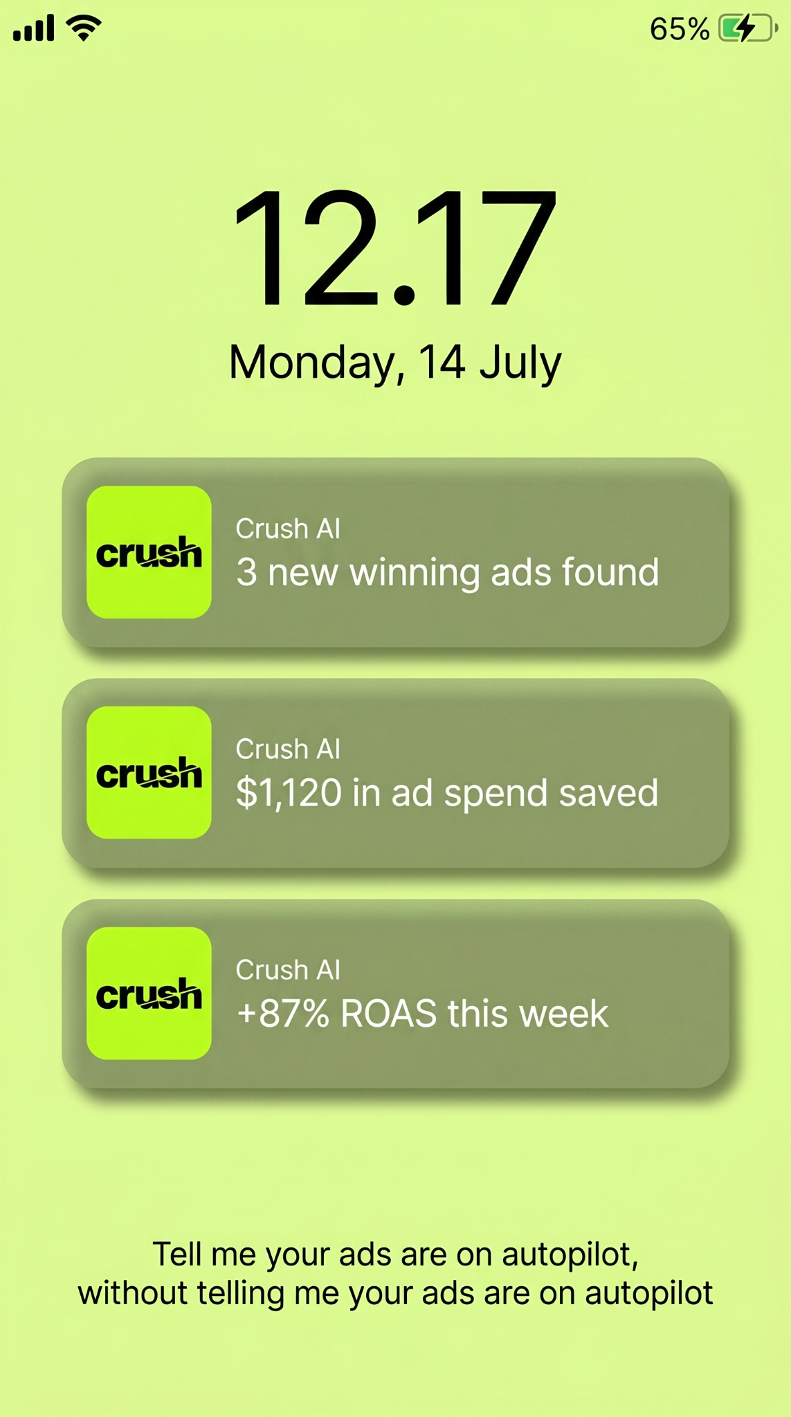 trycrush.ai Facebook ad