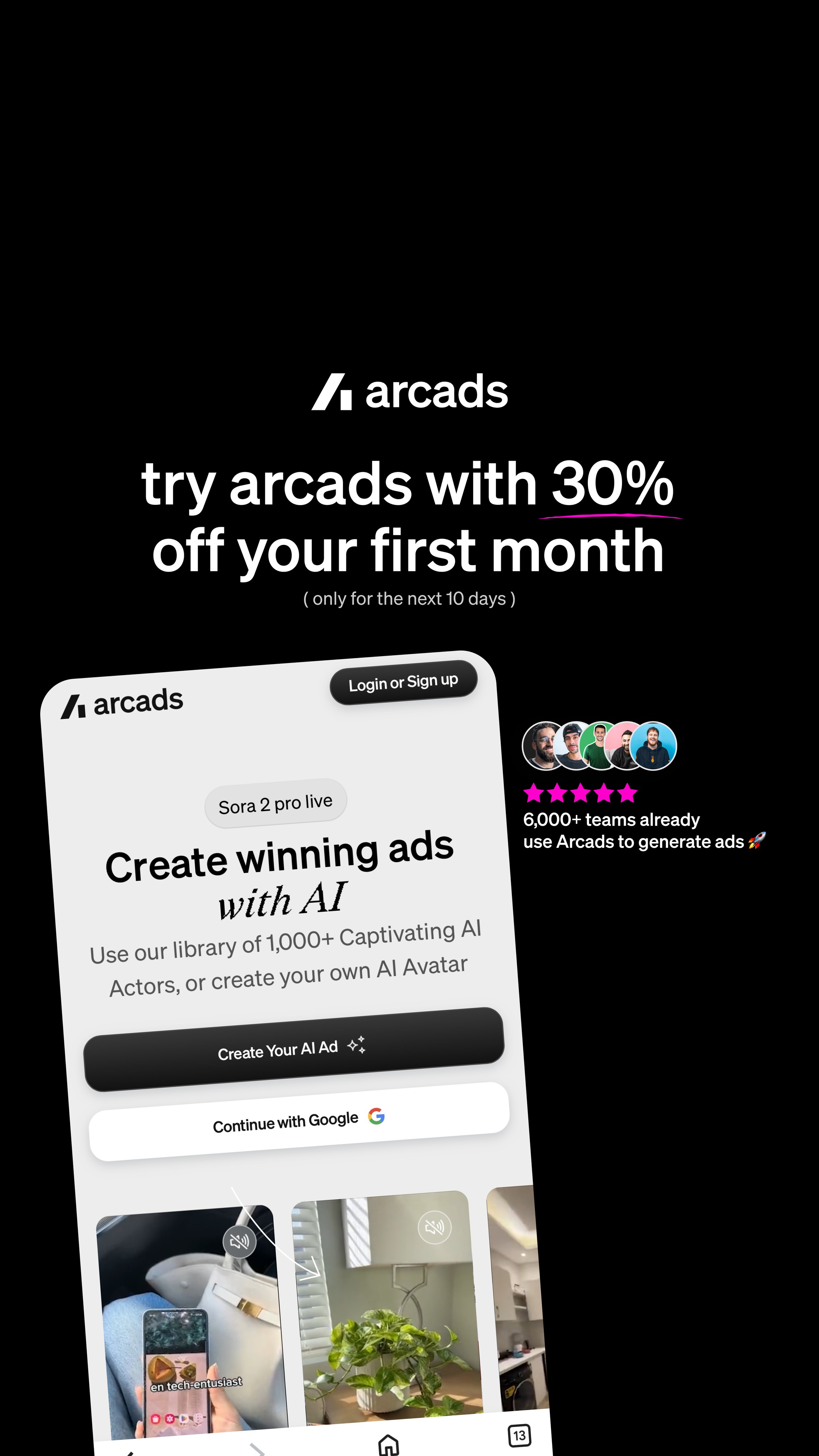 Arcads AI Facebook ad