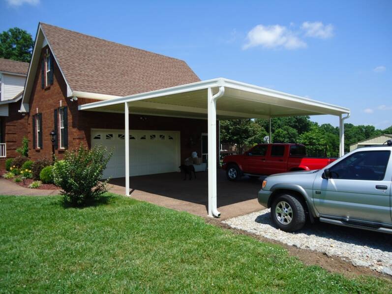 Affordable Building Concepts Facebook ad: Aluminum carports, patio coverings, awnings, you name it…