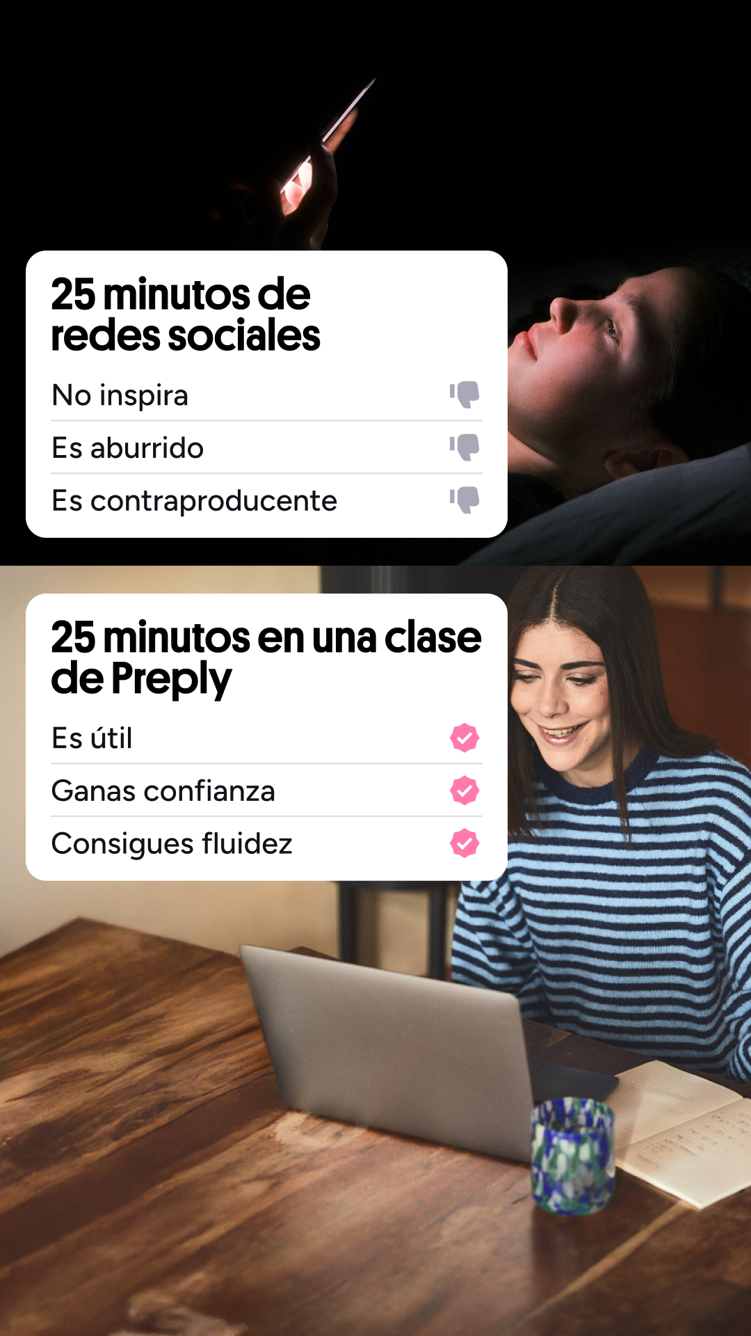 Preply Facebook ad