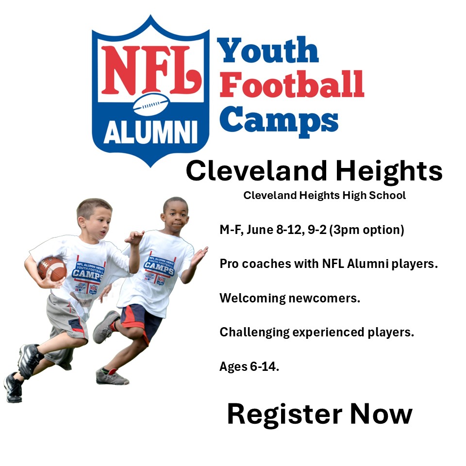 Ohio NFL Alumni Youth Football Camps Facebook ad: Cleveland NFL Alumni Youth Football Camps