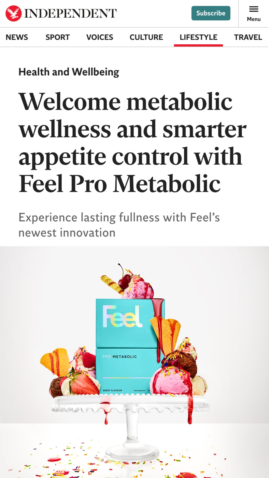 Feel Facebook ad