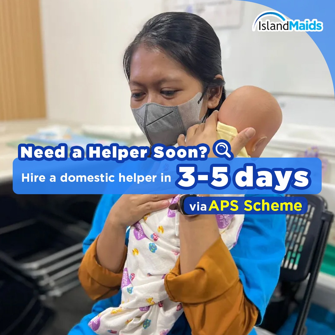 Island Maids - Maid Agency Singapore Facebook ad: Helper For Infant/Child Care, Elderly Care, General…