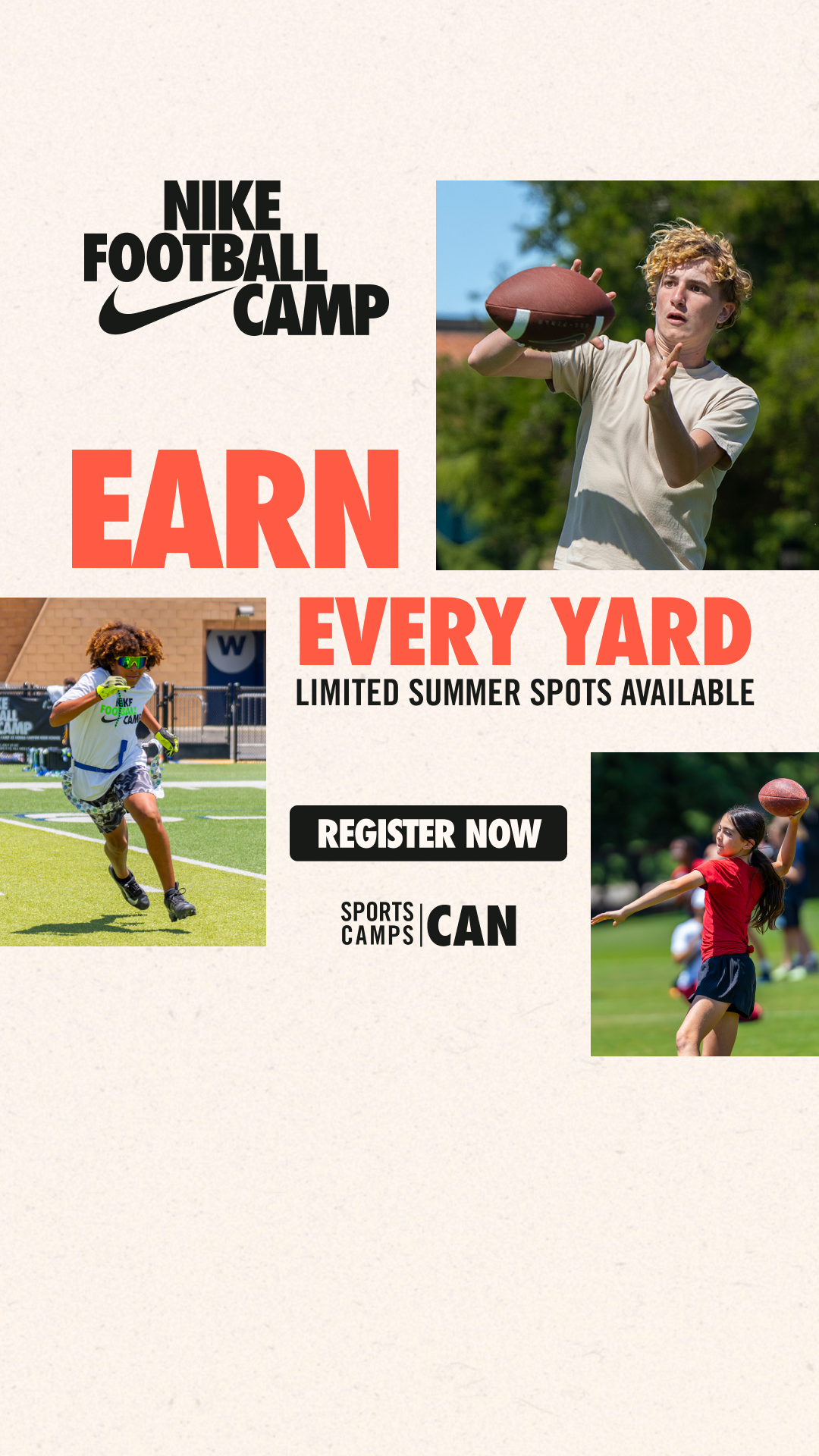 Nike Sports Camps Canada Facebook ad