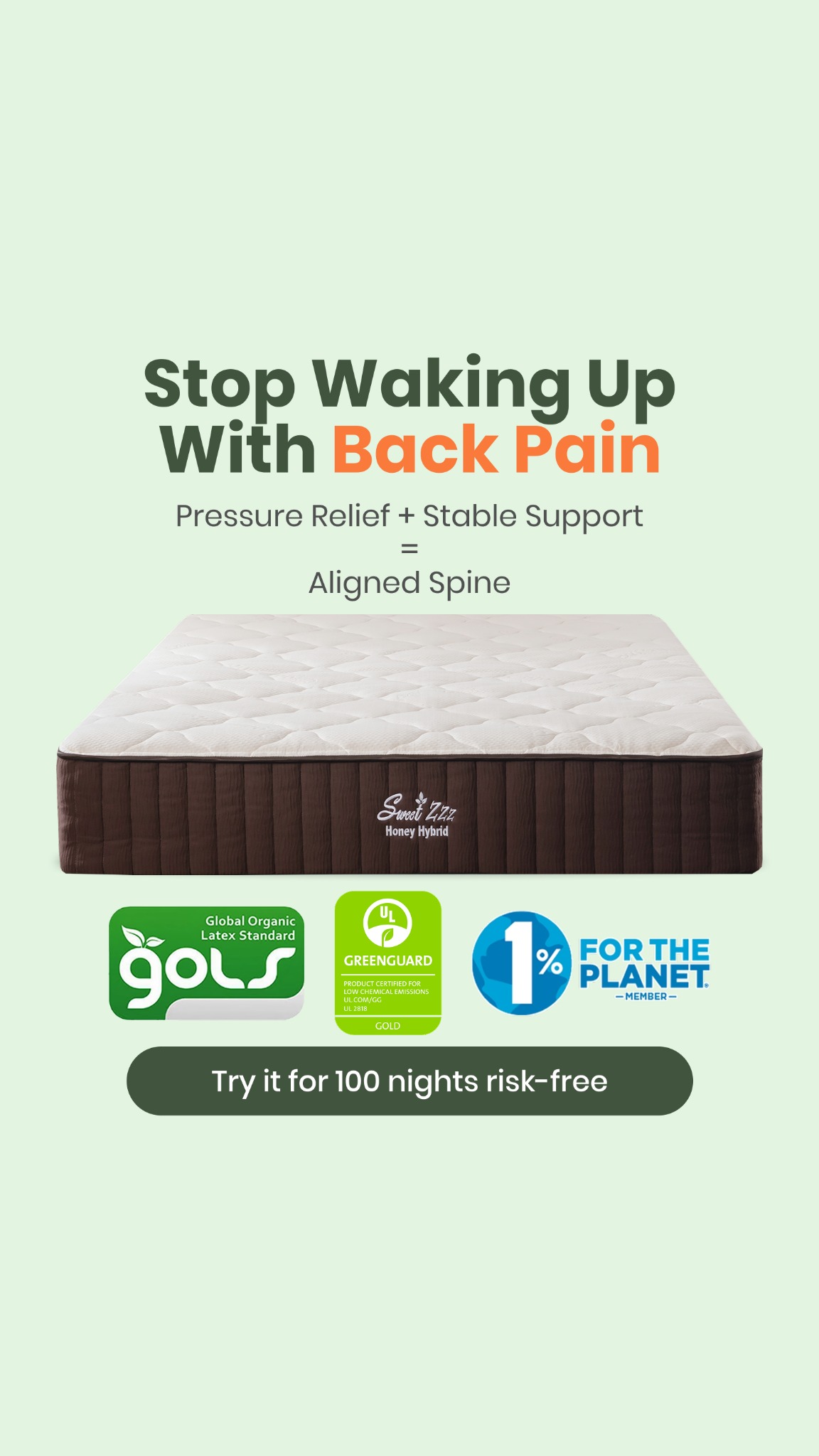 Sweet Zzz Mattress Facebook ad