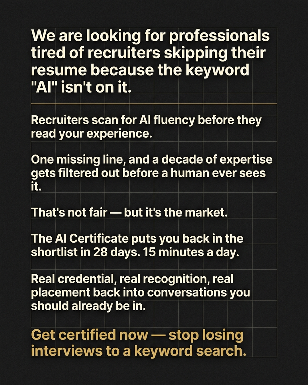AI Simplified Facebook ad