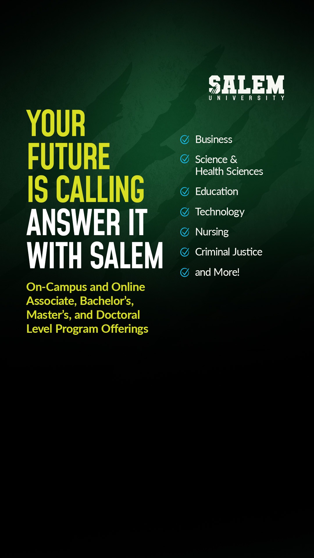 Salem University Facebook ad