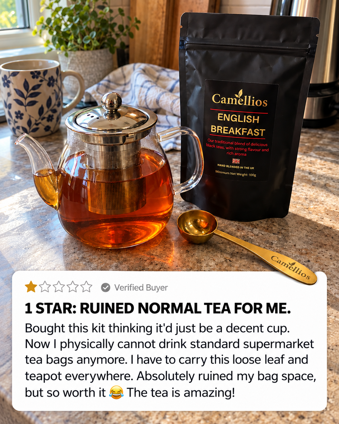 Camellios Facebook ad: Everything For a Proper Cup