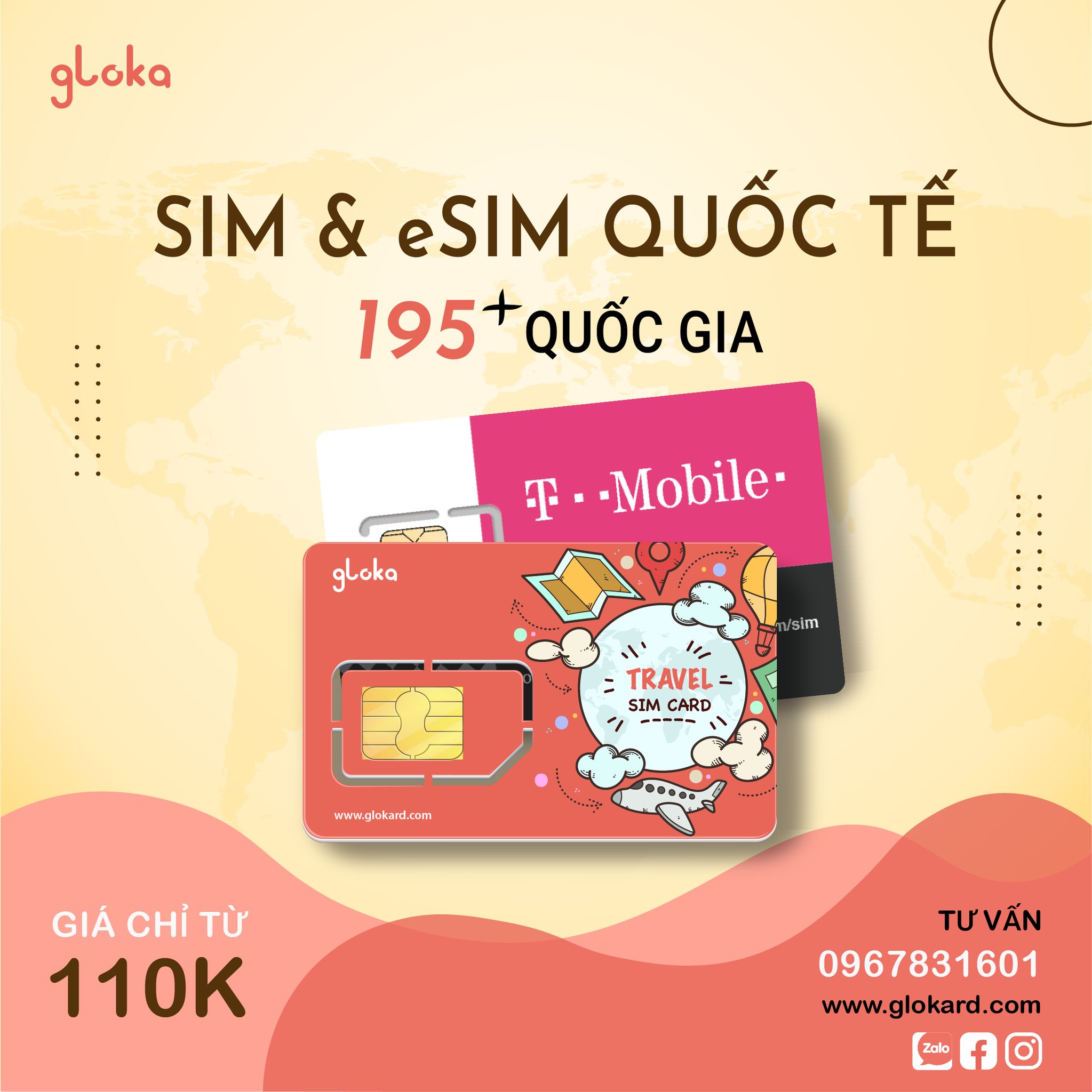 Gloka Facebook ad: SIM & eSIM QUỐC TẾ 195+ QUỐC GIA…