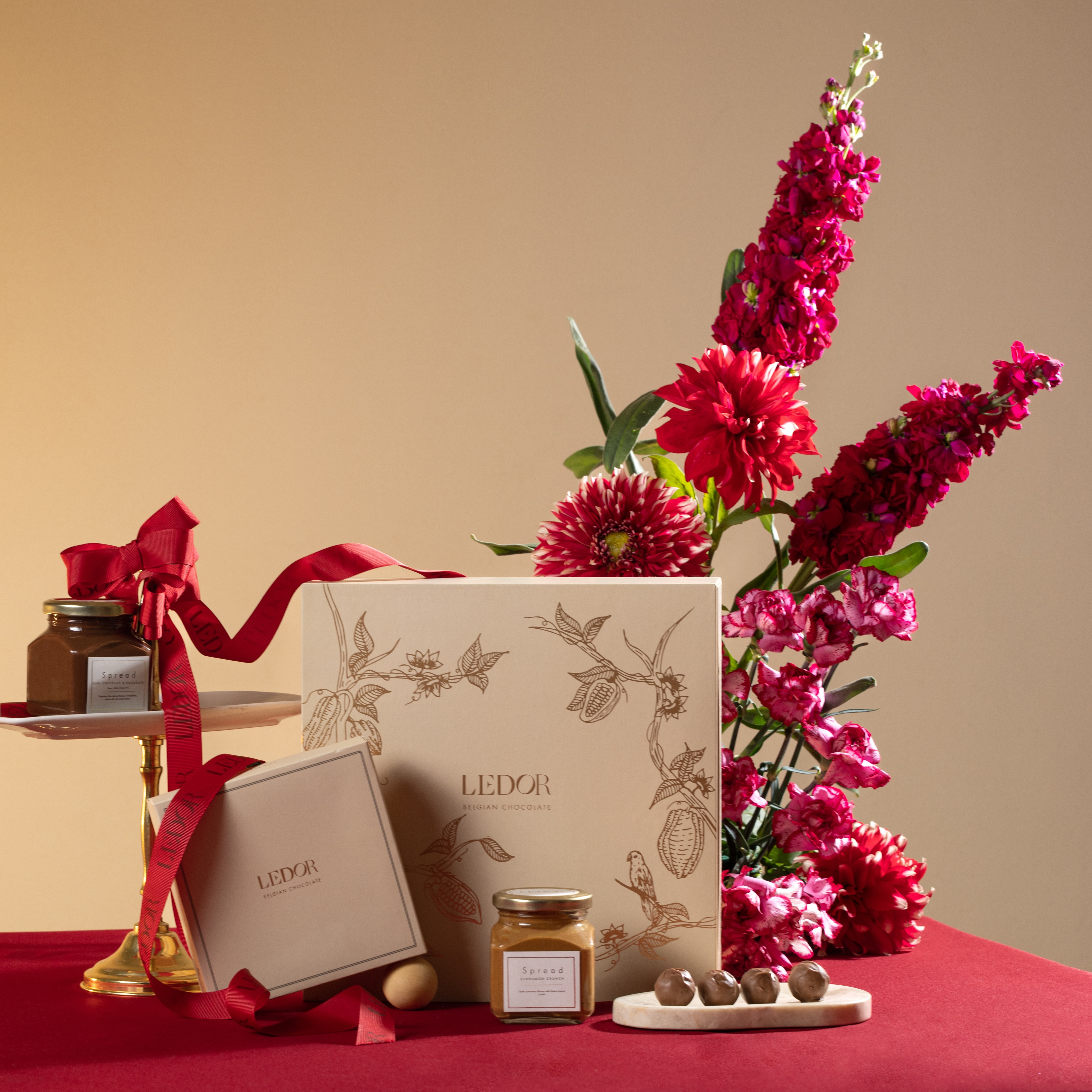 Ledor Belgian Chocolates Facebook ad: A season of bloom, beauty & quiet indulgence.