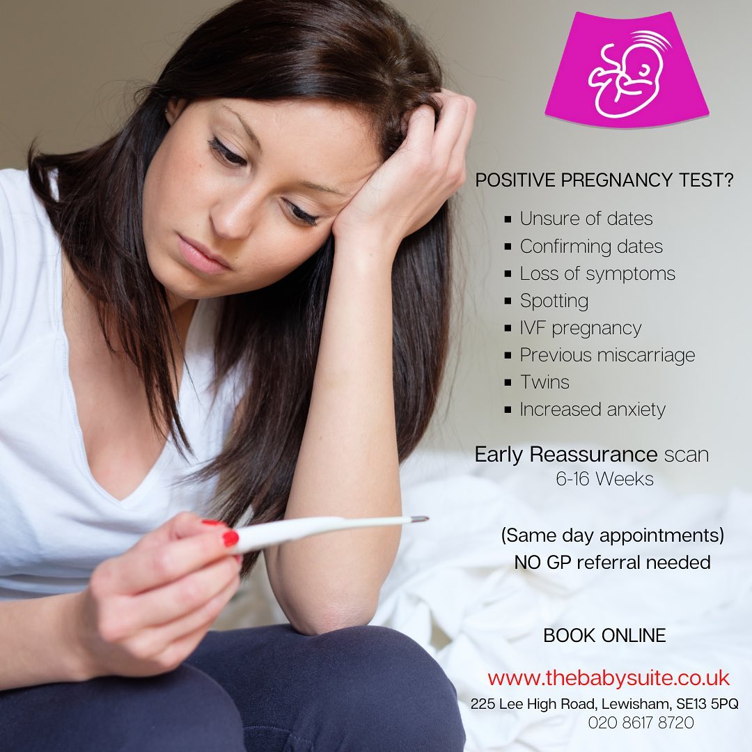 The Baby Suite Facebook ad: Our Early reassurance scan package can be booked…