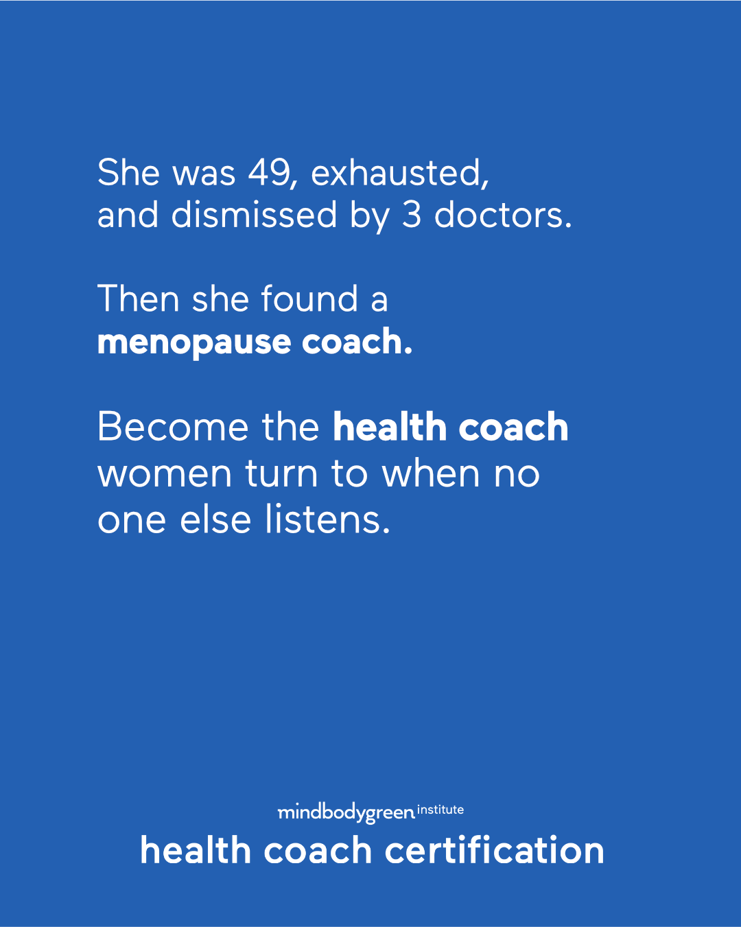 mindbodygreen Institute Facebook ad
