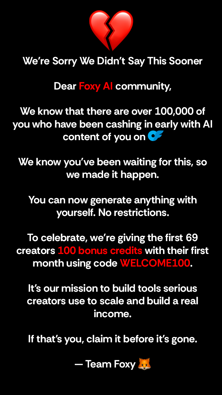 Foxy.ai Facebook ad