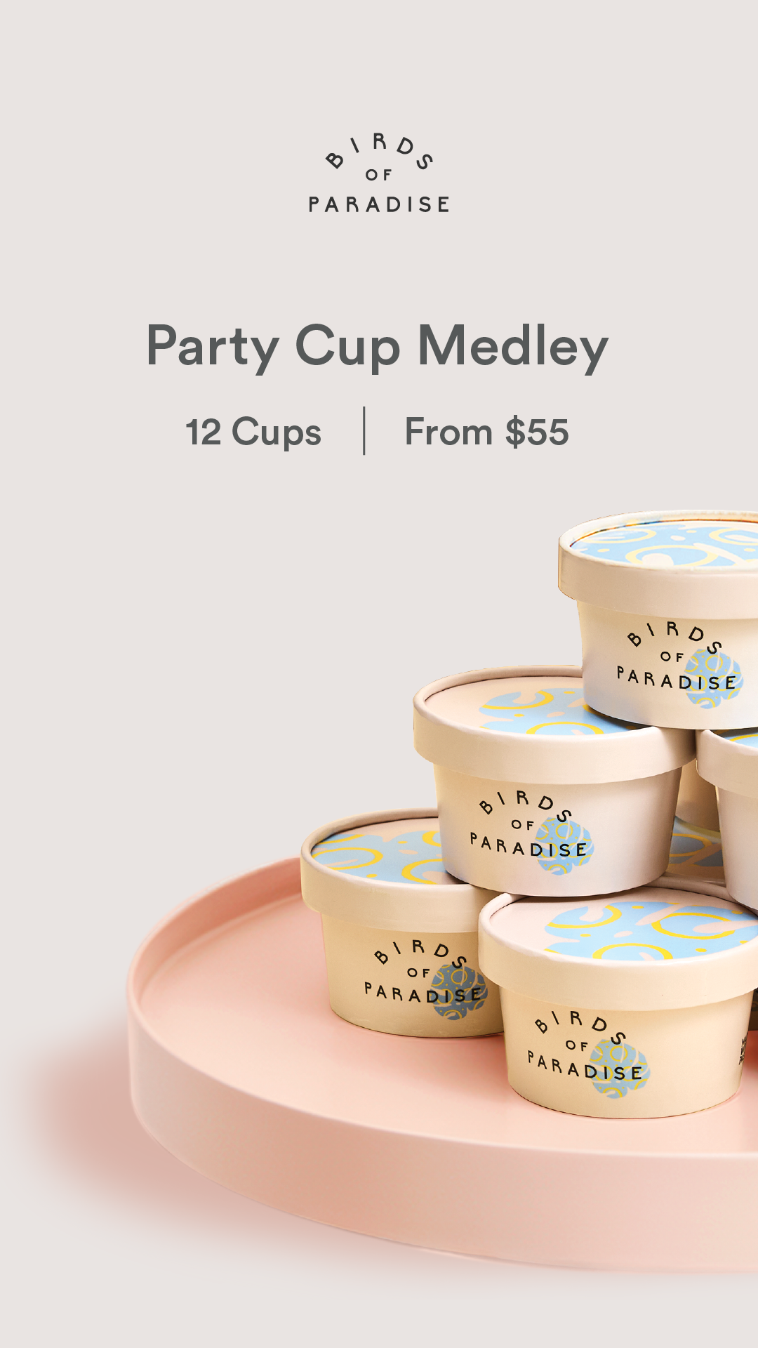 Birds of Paradise Gelato Boutique Facebook ad: Pick & Mix Your Favourite Flavors