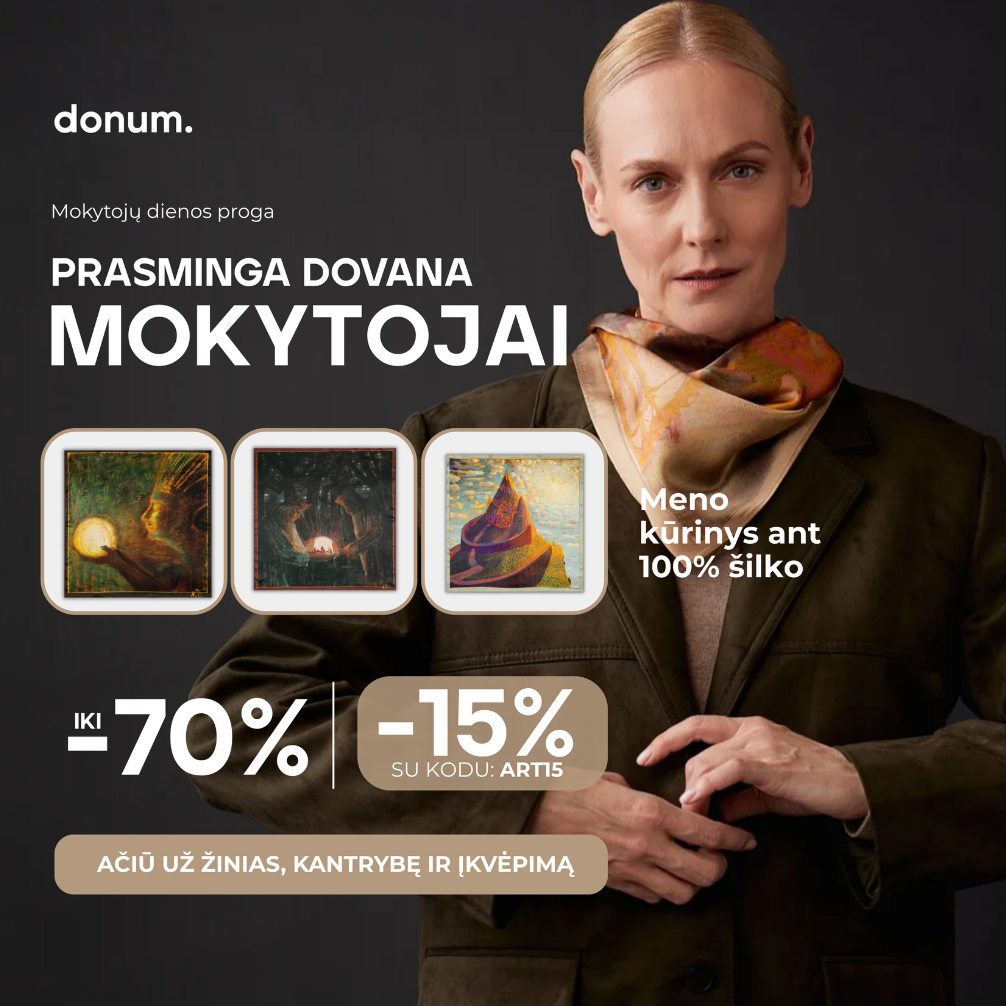 donum. Facebook ad: Mokytojų diena - spalio 5 d.