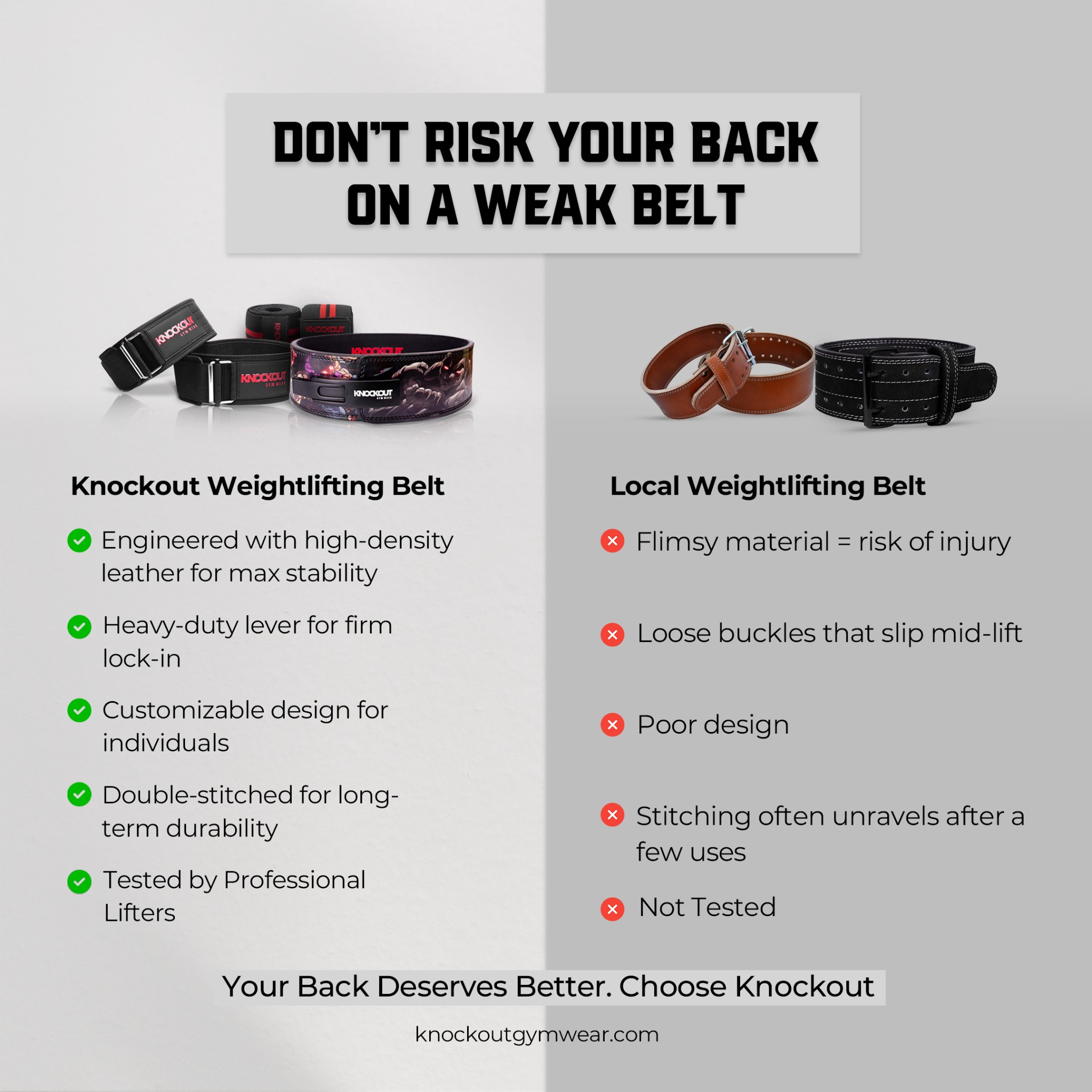 Knockout Gymwear Facebook ad