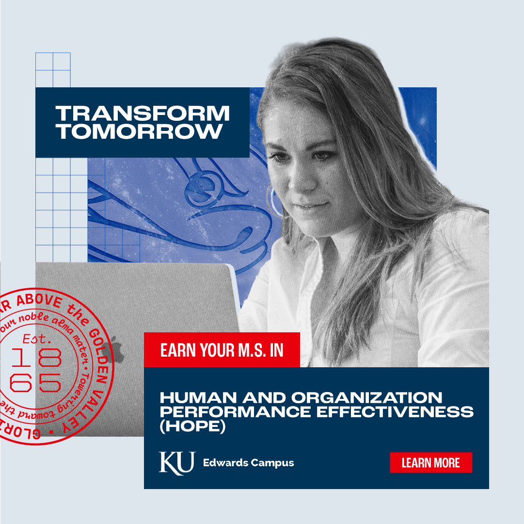 KU Edwards Campus Facebook ad: Master HR & Leadership