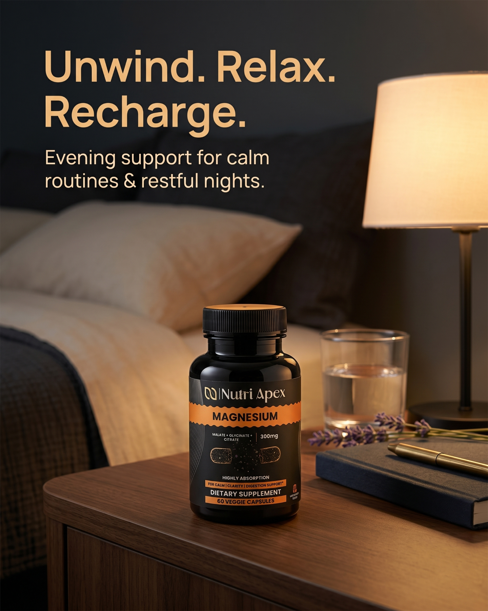 Nutri Apex Nutrition Facebook ad: Wake Up Feeling Rested