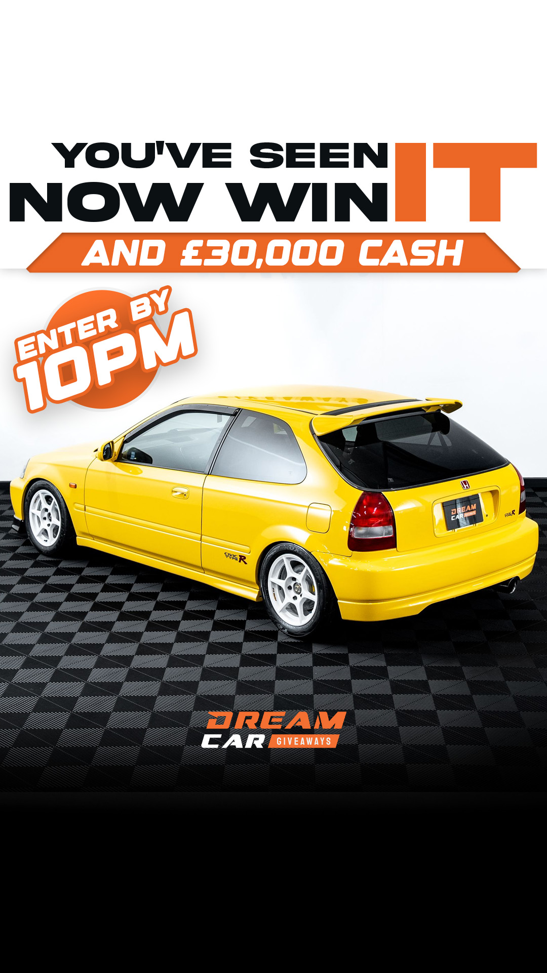 Dream Car Giveaways Facebook ad