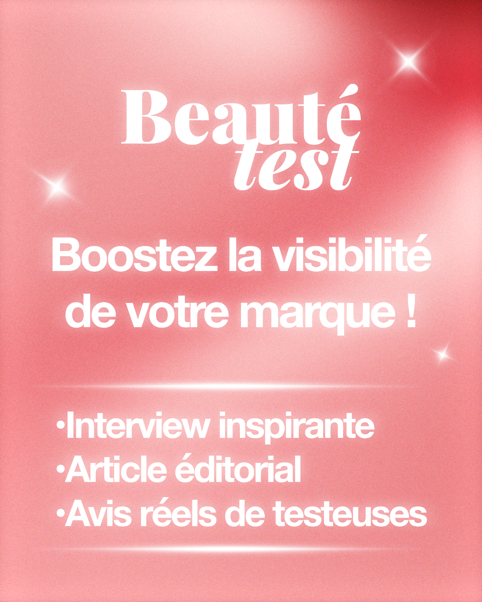 Beauté Test Facebook ad: Boostez la visibilité de votre marque beauté